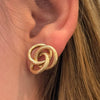 14kt Yellow Gold Tri-circle Stud Earrings