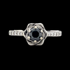Disney .5ct Black Diamond & .15ct White Diamond Accents Ring In 14kt White Gold Weighing 5.4g