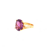 Natural Amethyst & .20ctw Diamond Ring In14kt Yellow Gold