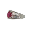 Natural 2.26ctw Eye Clean Burmies Ruby Ring With 1.40ctw Diamond Accents In Platinum