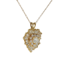 Natural 1ctw Diamond Pendant In 14kt Yellow Gold With 18in Adjustable Chain