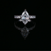 Marquise Cut Lab diamond Ring 2.69 CTW 14Kt White Gold Comes With IGI