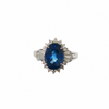 Natural Ceylon 4.14ctw Sapphire Ring With .47ctw Diamond Accents In Platinum Weighing 7.97g Includes GIA Report