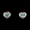 Natural 8ctw Aquamarine Leaverback Earrings With .84ctw Diamond Accents In 18kt White Gold