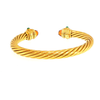 David Yurman Citrine, Emerald, & Tanzanite Cable Cuff Bracelet