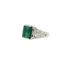 Estate 5.43ct Green Tourmaline Ring With .27ctw Diamond Accents In Platinum