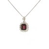 2.48 CT Tourmaline & .67ctw Diamond Pendant In 18kt White Gold On 20in Adjustable Chain