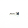 Natural 1.22ct Ceylon Sapphire & .30ctw Natural Diamonds In 14kt White Gold Ring