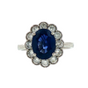 3.59Ct Natural Sapphire With .77Ctw Diamond Accents In Platinum