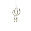 Natural .33ctw Diamond Hoop Dangle Earring In 14kt White Gold