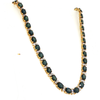Natural 48ctw Sapphire & 2ctw Diamond Accented Necklace In 18kt Yellow Gold