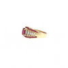 Natural 1ctw Ruby & .37ctw Diamond Ring In 14kt Yellow Gold
