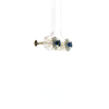 Platinum .50 CTW Sapphire and .20 CTW Diamond Screwback Earrings