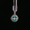 Estate 6.65ct Aquamarine and .28ctw Diamond Ring Set in Platinum