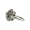 Estate 14K White Gold and Natural Diamond Starburst Ring