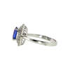 Natural 1.15CT Tanzanite and .48CTW Diamond Ring Set in 14K White Gold