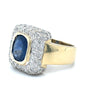 Natural 2.75ctw Sapphire With .75ctw Diamond Accents Ring In 14kt Gold Weighing 10.4g