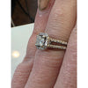 .5ct Princess Cut Natural Diamond (SI1/F) Ring With .3ct Diamond Accents In 14kt White Gold