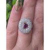 Beautiful Natural 1.18ctw GIA Certified Ruby Ring Set In Heavy 11.84g Gold With 1ctw Diamond Accents