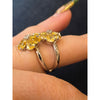 Natural 11.22ctw Yellow Sapphire Flower Ring With .24ctw Diamond accents In 18kt White Gold