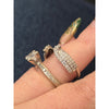 Natural 1ctw Center Diamond (I1/G) With .73 Total Accent Diamonds In 14kt White Gold Weighing 7g Size 6