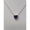 Heart Shaped 3ctw Tanzanite Pendant With 16-17in Chain In 18kt White Gold