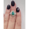 Natural Black 1.35ctw Opal With 1.02ctw Diamond (VS) Accents In Platinum Ring