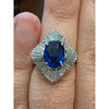 Natural Ceylon 3.07ctw Sapphire With 1.08ctw Diamond Accents In A Platinum Ballerina Setting Weighing 9.64g Includes GIA Report