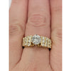 Center Diamond Is 1ct (SI2/H) With .5ct Accent Diamonds In 14kt Gold Weighing 9.6g