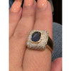 Natural 2.75ctw Sapphire With .75ctw Diamond Accents Ring In 14kt Gold Weighing 10.4g