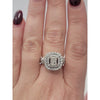 Natural .89ct Center Diamond (SI2/H) Ring With GSI Card Has 1ct Diamond Accents In 14kt White Gold