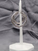 Diamond Cut Hoop Earrings In 14kt White Gold