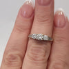 Natural .84ctw (SI1-VS2) Three Stone Diamond Ring In 14kt White Gold
