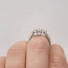 Natural 1.33ctw (I1) Three Stone Diamond Ring In 14kt White Gold