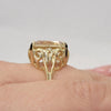Natural 12.50ctw Citrine Ring With Diamond Accents In 14kt Yellow Gold