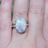 Semi Black Opal 8.25ctw With .19ctw Diamond Accents In Platinum