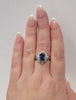 Natural 2.59ctw Sapphire Ring With .50ctw Diamond Accents In Platinum