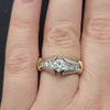 Natural .50ct Center Diamond (VS1/G) With .50ctw Diamond Accents In Platinum & Accented With 18kt Yellow Gold