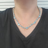 Natural 60ctw Zircon Necklace With 1.25Ctw Diamond Accents In 14kt White Gold