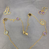 27.5Ctw Natural Gemstones In 18kt Yellow Gold Necklace & Earring Set
