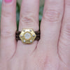 Charriol 18kt Yellow Gold & Diamond Copper Wire Ring