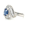 1.23ctw Natural Sapphire With 1ctw Of VS Clarity Diamond Accents In Platinum