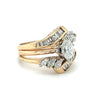 Natural .53ct Marquis Cut Diamond Ring With .50ct Diamond Enhancers In 14kt Yellow Gold Includes IGI Report