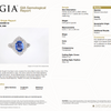 3.11ct Natural Sapphire In Platinum & .56ctw Natural Diamond Accents Includes GIA Report