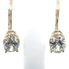 14k Gold and 2ctw Lab Diamond Lever Back Earrings