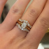 Naural .91ct Emerald Cut Center Diamond (SI1/G) With .50ct Enhancer Diamonds In 14kt Yellow Gold
