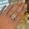 LAB 9.01ct Radiant Diamond (E/VVS2) Ring With 1.5ct Accents Diamonds Inculudes IGI Report