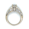 Princess Cut Natural Diamond (SI1/F) Ring .75ct Center Stone & 1.29ct Accent Diamonds In 14kt White Gold Weighing 6.1g