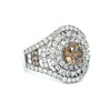 Le Vian 1.05ctw Chocolate & 1ctw White Diamond Ring In Platinum