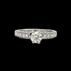 Natural .5ct Center Diamond VS/J-K With .32ct Diamond Accents In 14kt White Gold Ring Weighing 3.52g